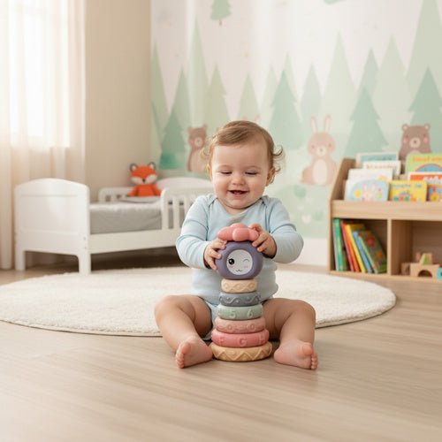 Sensorische Blöcke für Babys – Weiche Montessori Bausteine, 8er Set - Easy2sell - Deluxe