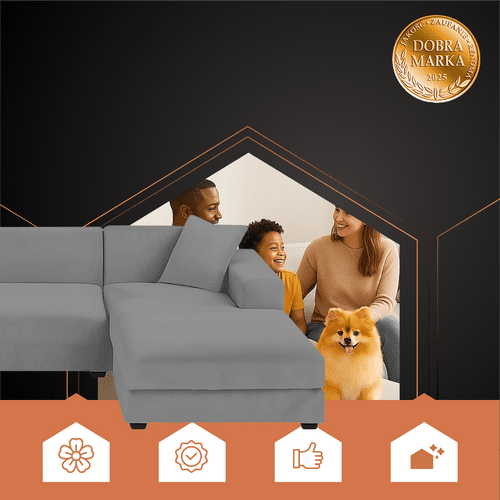 Sofabezug 190 - 230cm dunkelgrau Ruhhy 26181 - Easy2sell - Deluxe