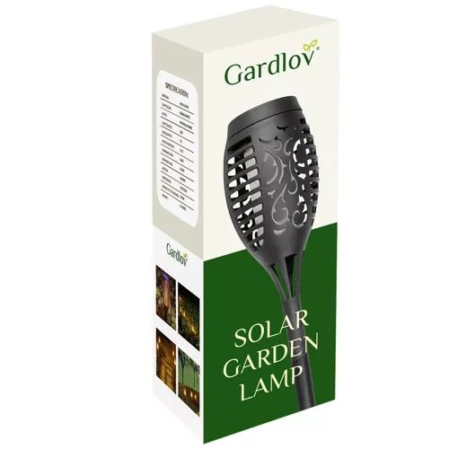 Solar - Gartenlampe mit Flammeneffekt – LED - Fackel Warmweiß für Wege, 51cm - Easy2sell - Deluxe