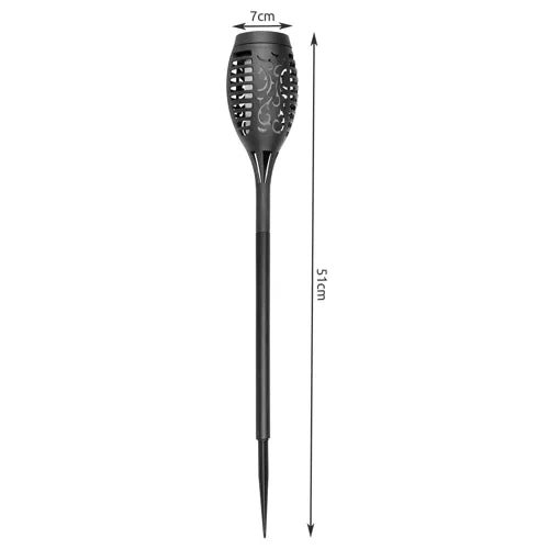 Solar - Gartenlampe mit Flammeneffekt, LED - Fackeln Warmweiß, 4er - Set - Easy2sell - Deluxe