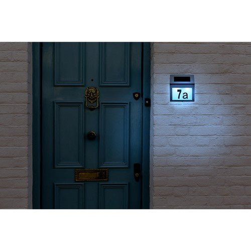 Solar Hausnummer Beleuchtet – Edelstahl Wandleuchte mit Dämmerungssensor - Easy2sell - Deluxe