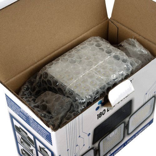 Solarlampe 180 LED Außenleuchte mit Bewegungssensor IP65 Schwarz - Easy2sell - Deluxe
