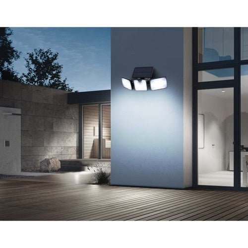 Solarlampe 180 LED Außenleuchte mit Bewegungssensor IP65 Schwarz - Easy2sell - Deluxe