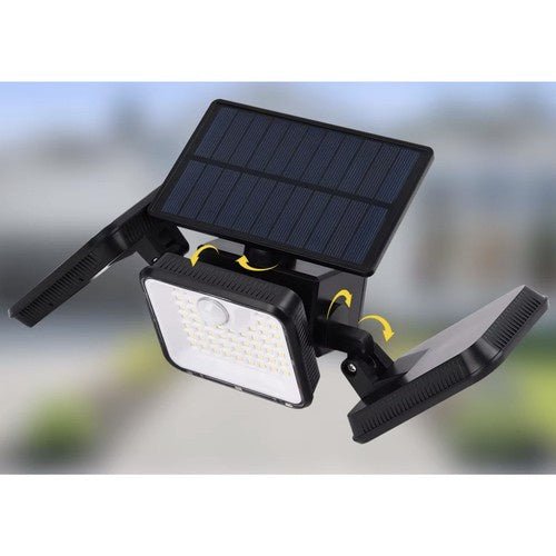 Solarlampe 180 LED Außenleuchte mit Bewegungssensor IP65 Schwarz - Easy2sell - Deluxe