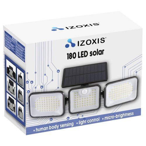 Solarlampe 180 LED Außenleuchte mit Bewegungssensor IP65 Schwarz - Easy2sell - Deluxe