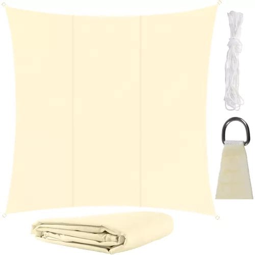 Sonnensegel Quadratisch 3,6x3,6m – Beige Sonnenschutz aus Polyester - Easy2sell - Deluxe