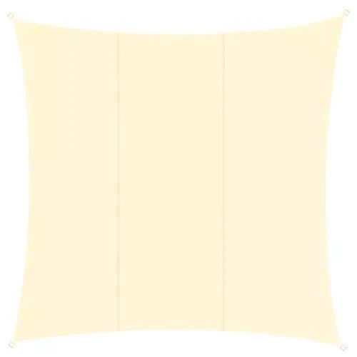 Sonnensegel Quadratisch 3,6x3,6 m für zuverlässigen Sonnenschutz Wasserdicht inkl. Befestigung Garten Strand Camping 23165, Farbe:Beige