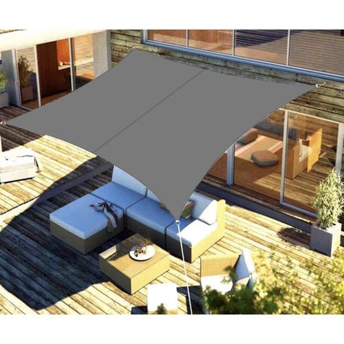 Sonnensegel Rechteckig 3x2m – UV - Schutz Garten & Terrasse Grau Polyester - Easy2sell - Deluxe