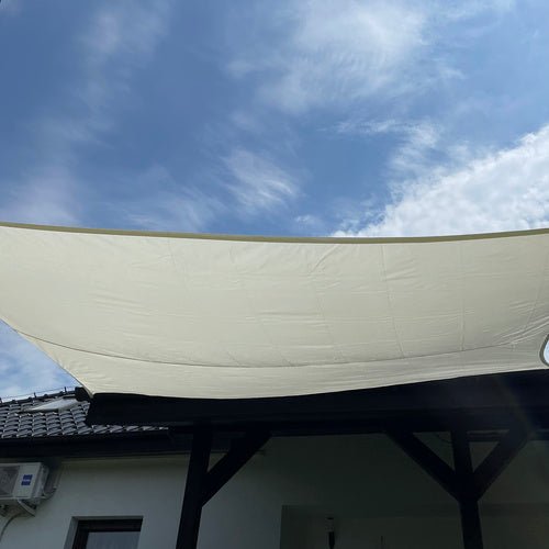 Sonnensegel Rechteckig 4x3m – UV - Schutz Sonnenschutz Beige Polyester - Easy2sell - Deluxe