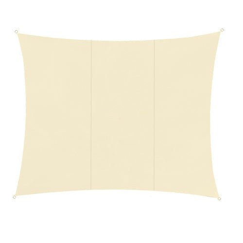 Sonnensegel Rechteckig 4x3m – UV - Schutz Sonnenschutz Beige Polyester - Easy2sell - Deluxe