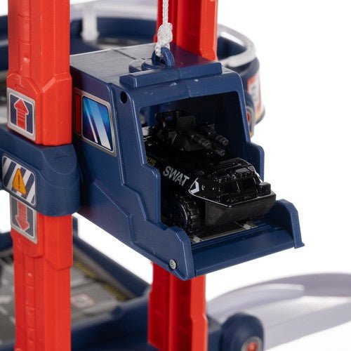 Spielzeuggarage mit Interaktivem Aufzug – 4 Ebenen Parkhaus mit Autos - Easy2sell - Deluxe