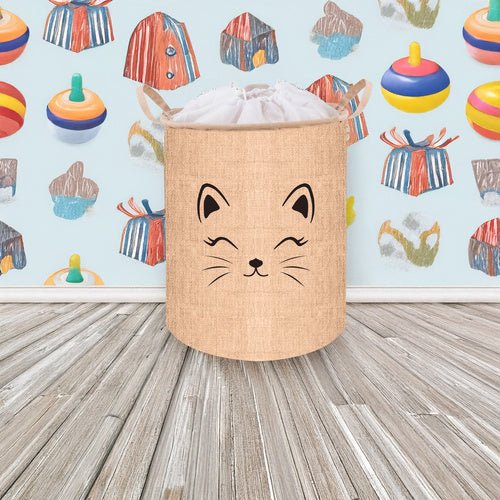 Spielzeugkorb XL mit Kordelzug – Großer Wäschesammler Beige 42L Baumwolle - Easy2sell - Deluxe