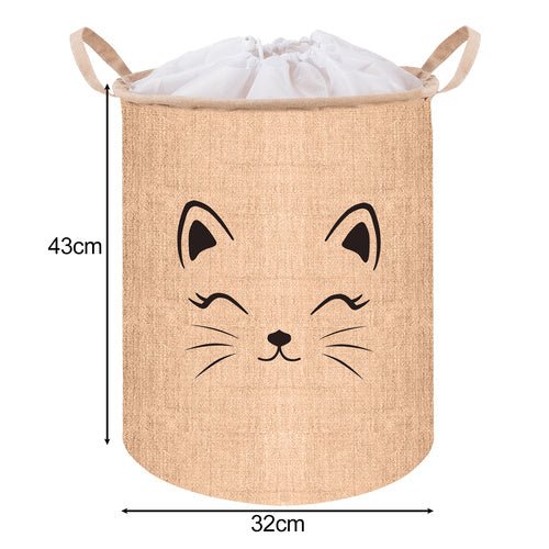 Spielzeugkorb XL mit Kordelzug – Großer Wäschesammler Beige 42L Baumwolle - Easy2sell - Deluxe