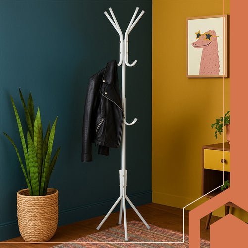 Standgarderobe Kleiderständer mit 3 Ebenen – Metall Kleiderbügel Weiß 170cm - Easy2sell - Deluxe