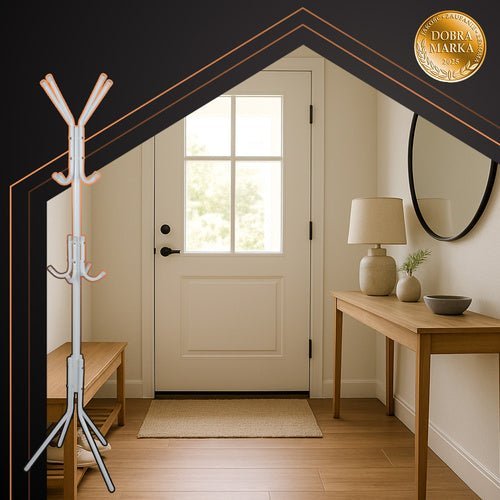 Standgarderobe Kleiderständer mit 3 Ebenen – Metall Kleiderbügel Weiß 170cm - Easy2sell - Deluxe