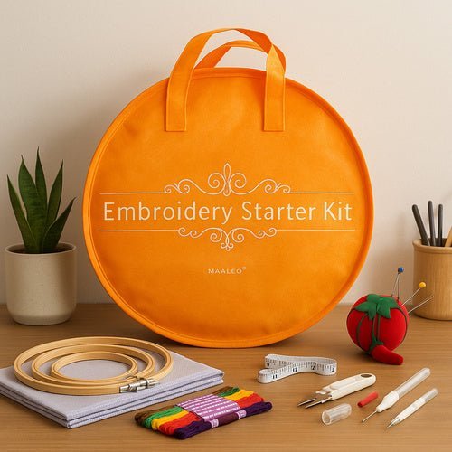 Stickgarn Set 100 Farben – Stickfäden mit Stickrahmen und Zubehör - Easy2sell - Deluxe