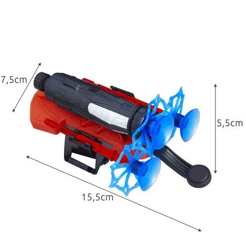 Superhelden Handschuh mit Netzwerfer und 3 Darts – Kinder Spielzeug, Rot - Easy2sell - Deluxe