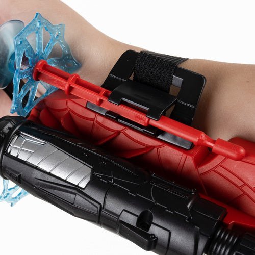 Superhelden Handschuh mit Netzwerfer und 3 Darts – Kinder Spielzeug, Rot - Easy2sell - Deluxe
