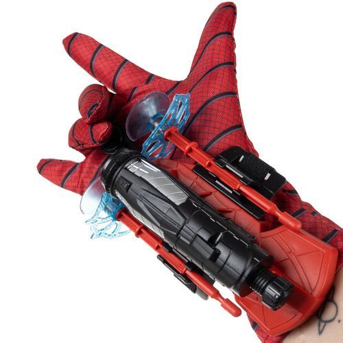 Superhelden Handschuh mit Netzwerfer und 3 Darts – Kinder Spielzeug, Rot - Easy2sell - Deluxe