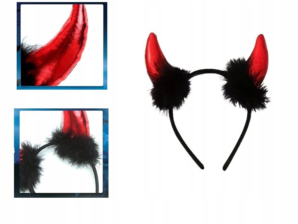 Teufel Haarreif mit Hörnern Halloween Verkleidung Teufelshörner Kostüm Party - Easy2sell - Deluxe