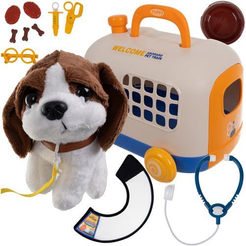 Tierarzt - Set für Kinder mit Plüschhund, Koffer und Zubehör – Mehrfarbig - Easy2sell - Deluxe