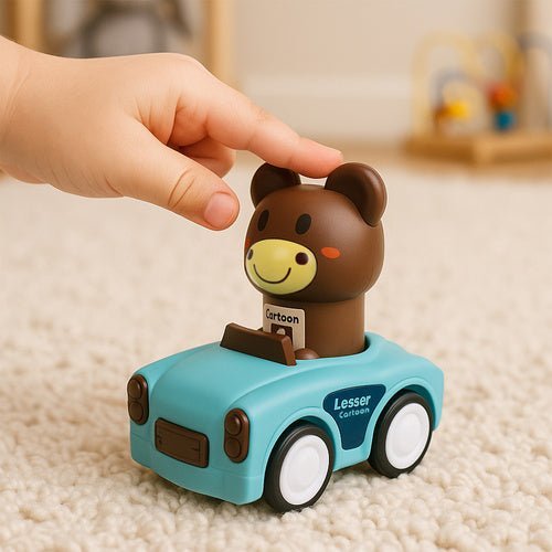 Tierautos Spielzeug 4er Set – Push - and - Go Fahrzeuge für Kinder ab 18 Monaten - Easy2sell - Deluxe