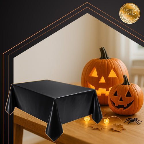 Tischdecke Schwarz 137x274cm Wasserfest Schmutzabweisend Folie - Easy2sell - Deluxe