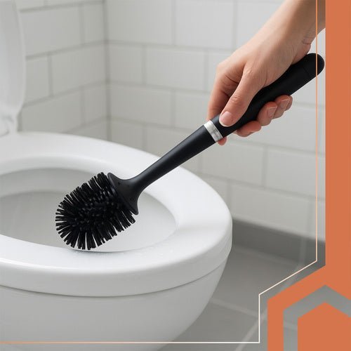 Toilettenbürste mit Behälter Set – Wandmontage, Silikon, Schwarz, 2 - teilig - Easy2sell - Deluxe