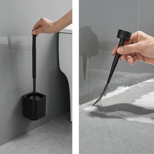 Toilettenbürste mit Halbrundem Kopf für gründliche Reinigung schwarz - Easy2sell - Deluxe