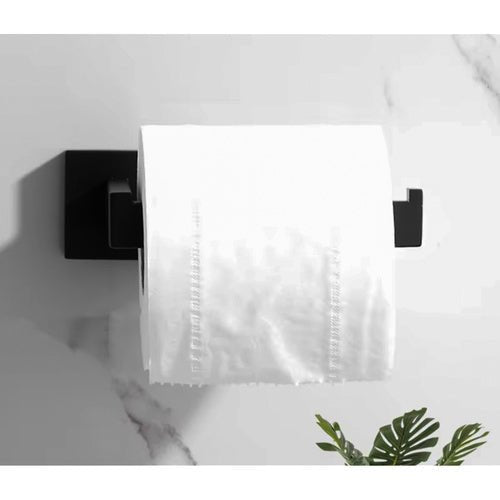 Toilettenpapierhalter aus Metall, feuchtigkeitsbeständig, schwarz - Easy2sell - Deluxe