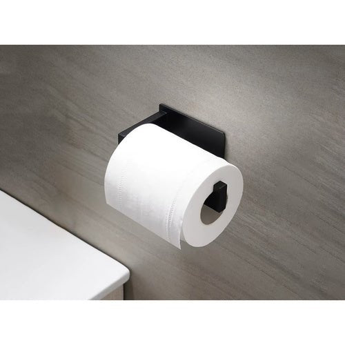 Toilettenpapierhalter aus Metall, feuchtigkeitsbeständig, schwarz - Easy2sell - Deluxe