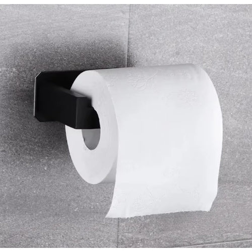 Toilettenpapierhalter aus Metall, feuchtigkeitsbeständig, schwarz - Easy2sell - Deluxe
