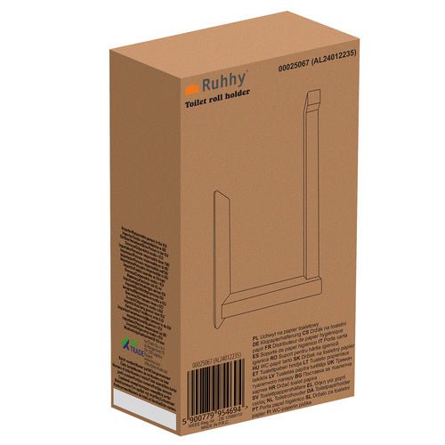 Toilettenpapierhalter aus Metall, feuchtigkeitsbeständig, schwarz - Easy2sell - Deluxe