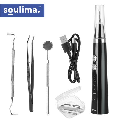 Ultraschall - Zahnsteinentferner mit LED - Licht, 5 Modi & 3 Aufsätzen - Easy2sell - Deluxe