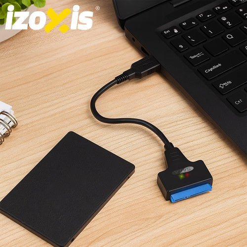 USB zu SATA 3.0 Adapter für 2,5 Zoll HDD SSD Festplatten, Schwarz, 6Gb/s - Easy2sell - Deluxe