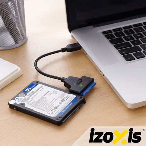 USB zu SATA 3.0 Adapter für 2,5 Zoll HDD SSD Festplatten, Schwarz, 6Gb/s - Easy2sell - Deluxe