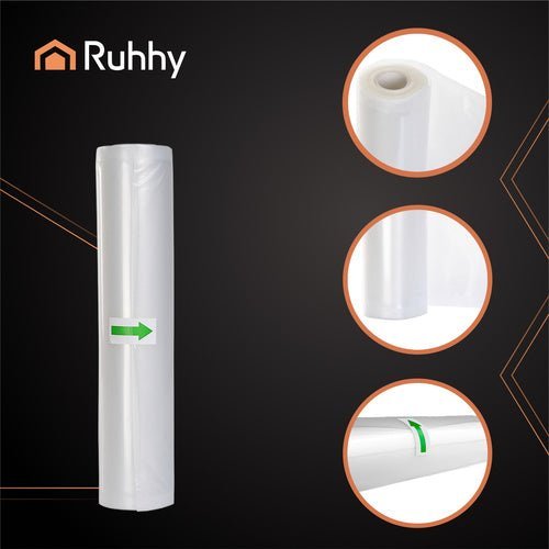 Vakuumierfolie Rolle 28 x 600 cm – Rändelfolie Transparent für Vakuumierer - Easy2sell - Deluxe