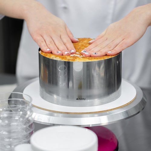 Verstellbare Kuchenform 16–30 cm, 20 cm hoch, Edelstahl - Easy2sell - Deluxe