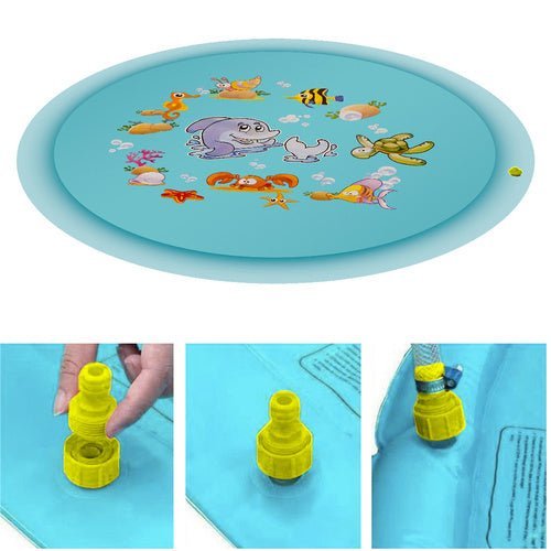 Wassersprinkler Matte für Kinder – Garten Wasserfontäne, 150 cm, Mehrfarbig - Easy2sell - Deluxe