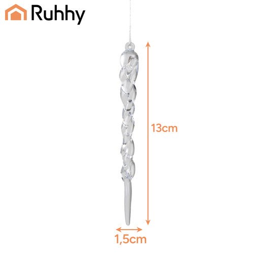Weihnachtsbaum - Eiszapfen, 12 Stück, Ruhhy 25377 - Easy2sell - Deluxe