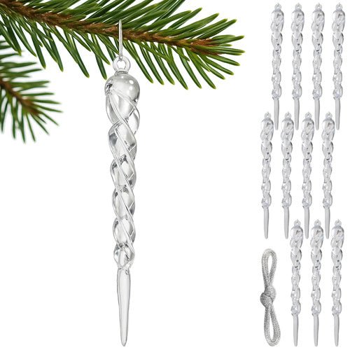 Weihnachtsbaum - Eiszapfen, 12 Stück, Ruhhy 25377 - Easy2sell - Deluxe