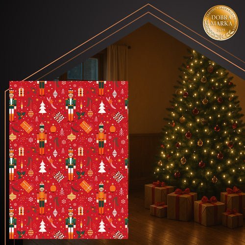 Weihnachtsdecke 150x200 cm – Kuschelige Tagesdecke in Rot mit Festmotiv - Easy2sell - Deluxe