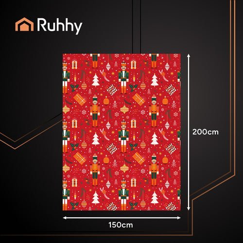 Weihnachtsdecke 150x200 cm – Kuschelige Tagesdecke in Rot mit Festmotiv - Easy2sell - Deluxe