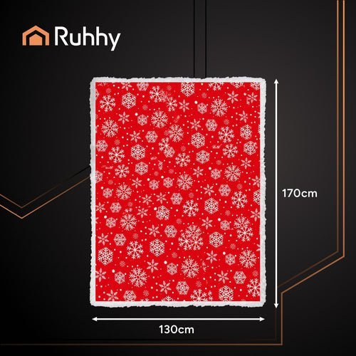 Weihnachtsdecke Doppelseitig – Kuscheldecke 130x170 cm, Rot Weiß Lammwolle - Easy2sell - Deluxe