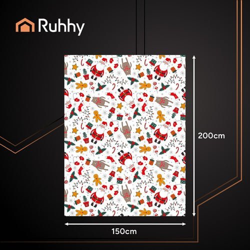 Weihnachtsdecke Kuscheldecke Weiß 150x200 cm – Weiche Tagesdecke - Easy2sell - Deluxe