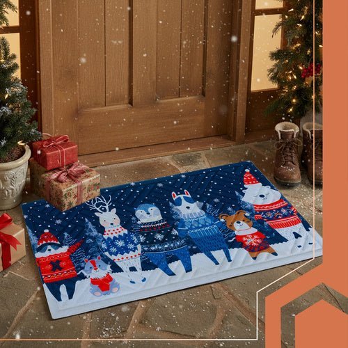 Weihnachtsfußmatte 75x45 cm – Festliche Schmutzfangmatte für Außen - Easy2sell - Deluxe