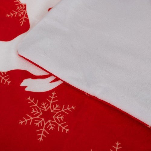Weihnachtskissenbezüge 4er Set – Plüsch Kissenhüllen 40x40 cm Rot Weiß - Easy2sell - Deluxe