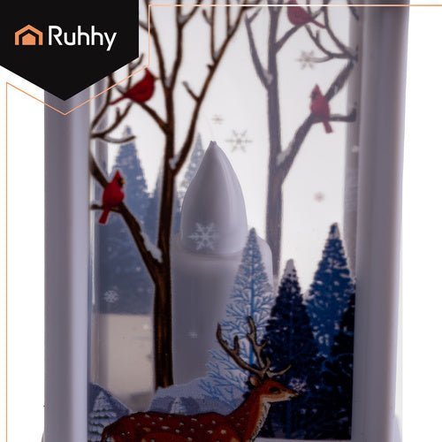 Weihnachtslaterne mit LED - Licht – Dekolaterne in Weiß für Weihnachten - Easy2sell - Deluxe