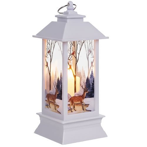 Weihnachtslaterne mit LED - Licht – Dekolaterne in Weiß für Weihnachten - Easy2sell - Deluxe