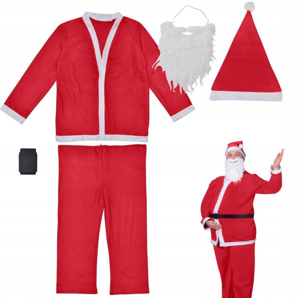 Weihnachtsmann Kostüm Weihnachten Verkleidung Santa Claus Nikolauskostüm Set - Easy2sell - Deluxe